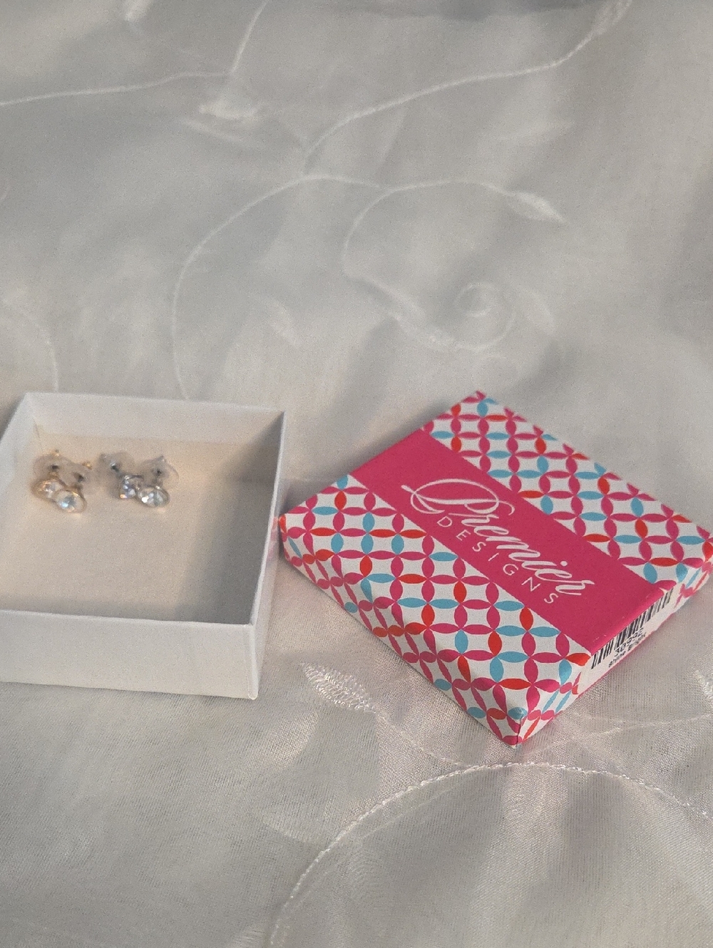 Premier Designs Gold and Clear Crystal Stud Earrings - Shine Bright